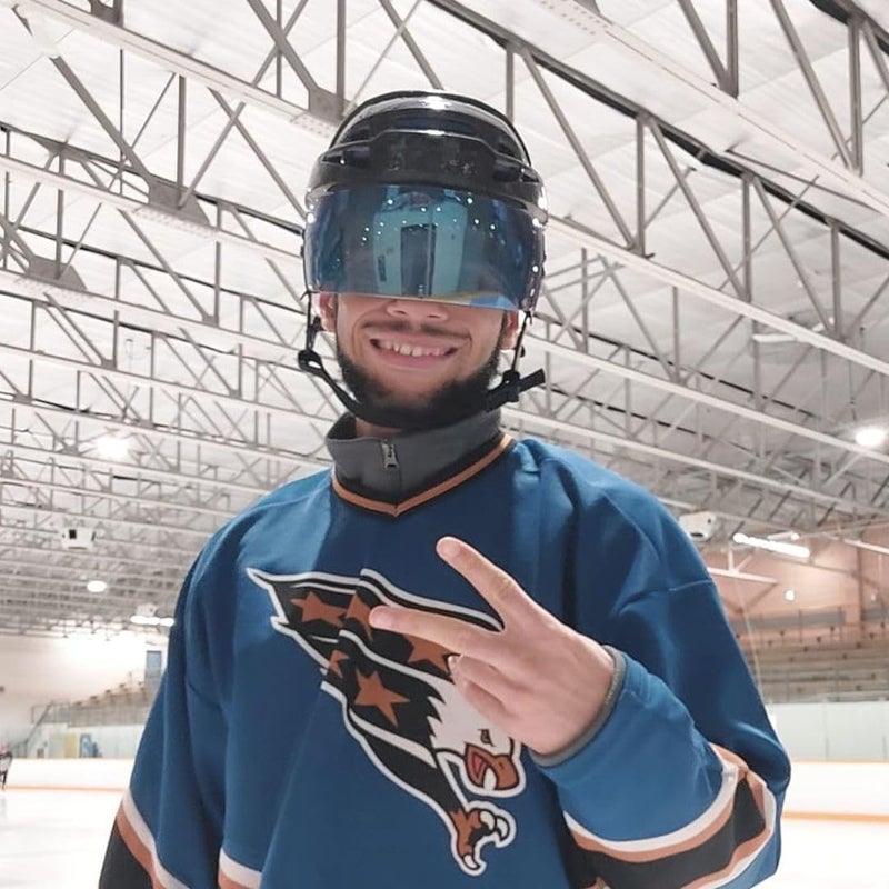 TronX S30 Blue Mirrored Anti-Scratch/Anti-Fog Hockey Helmet Visor - Image 3
